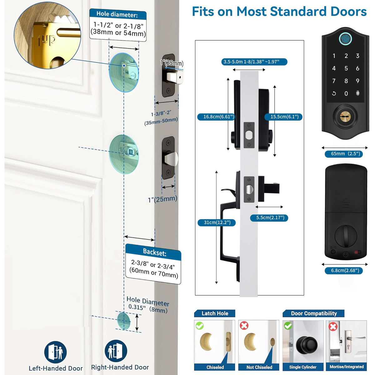 HARFO left/right door direction setting for versatile installation