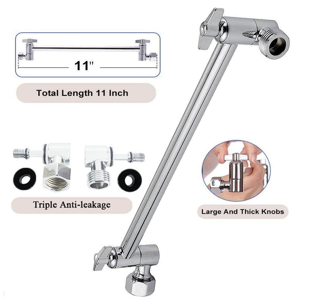 HarJue chrome self-cleaning nozzles maintain steady pressure.