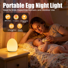 Harmobub night light for nursery helps breastfeeding with adjustable warm light.
