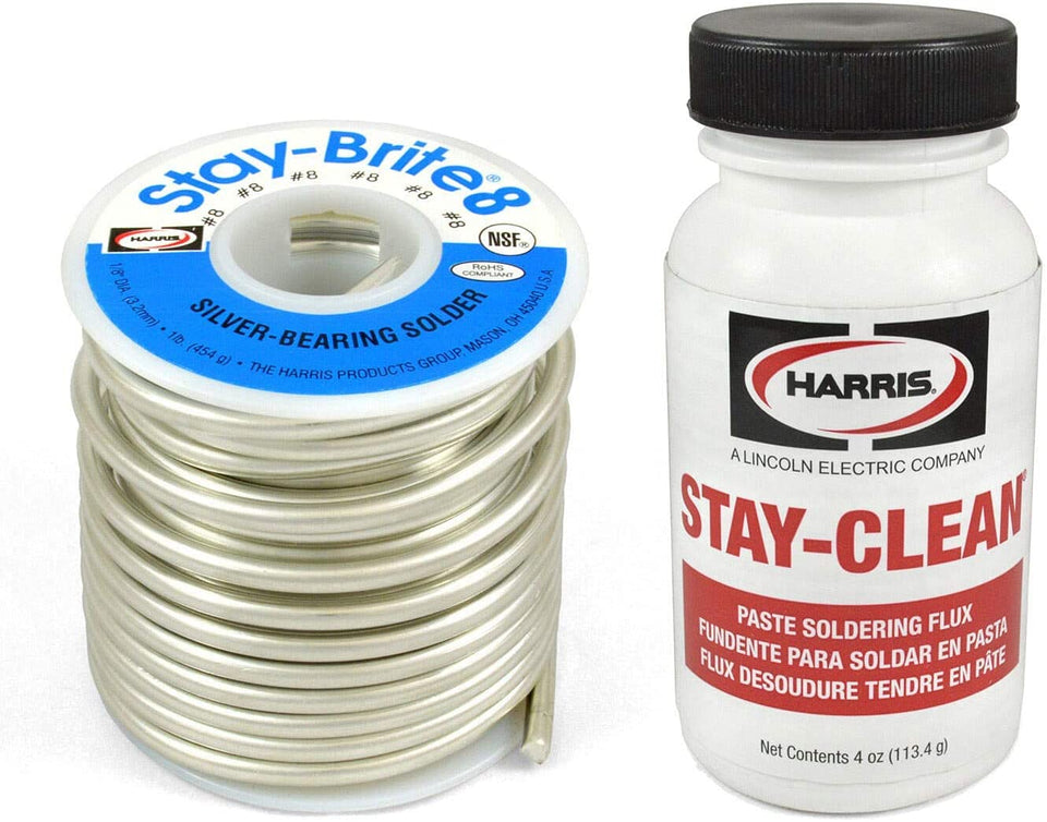 Harris Solder Kit SB861 & SCPF4 packaging highlights a complete professional toolkit for durable, corrosion-resistant joints.