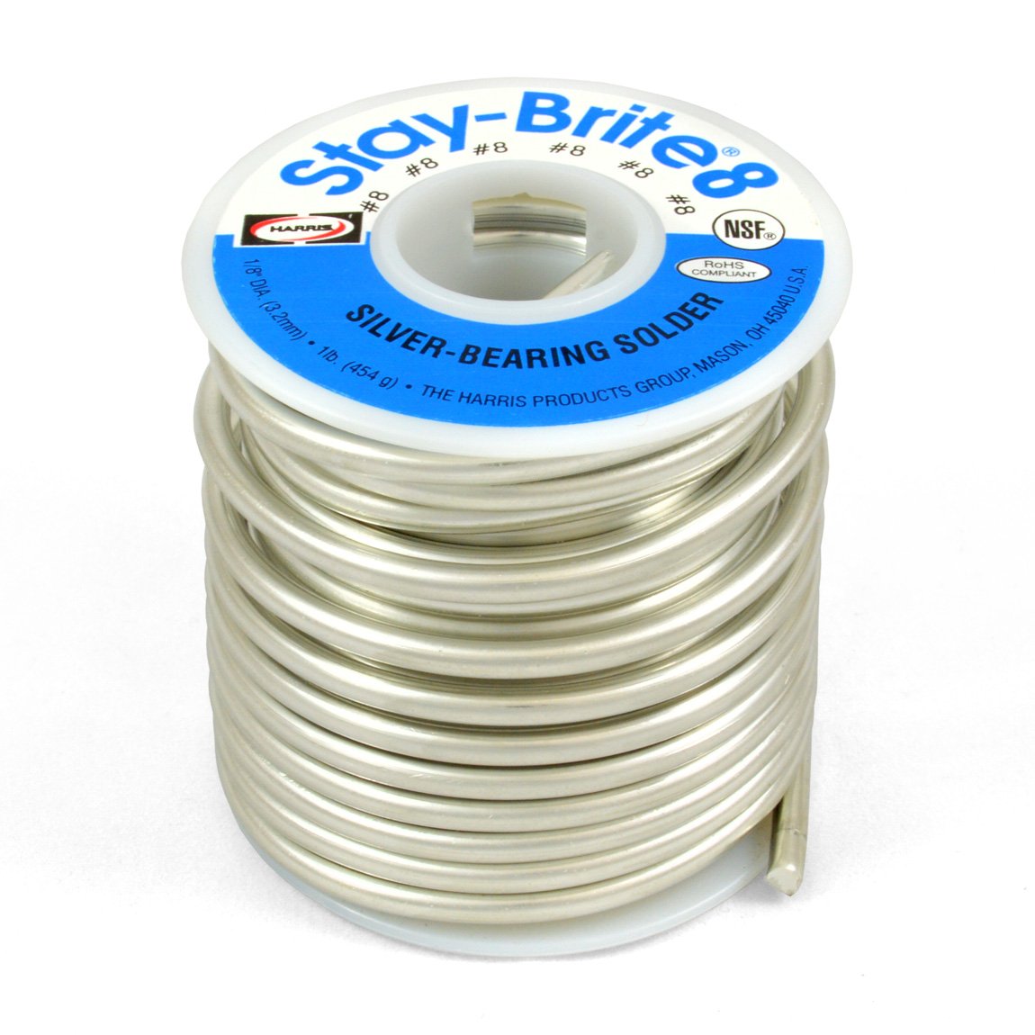 Harris Stay-Brite 8 silver solder bobbin demonstrates strong, reliable joints for HVAC, refrigeration, and electronics.