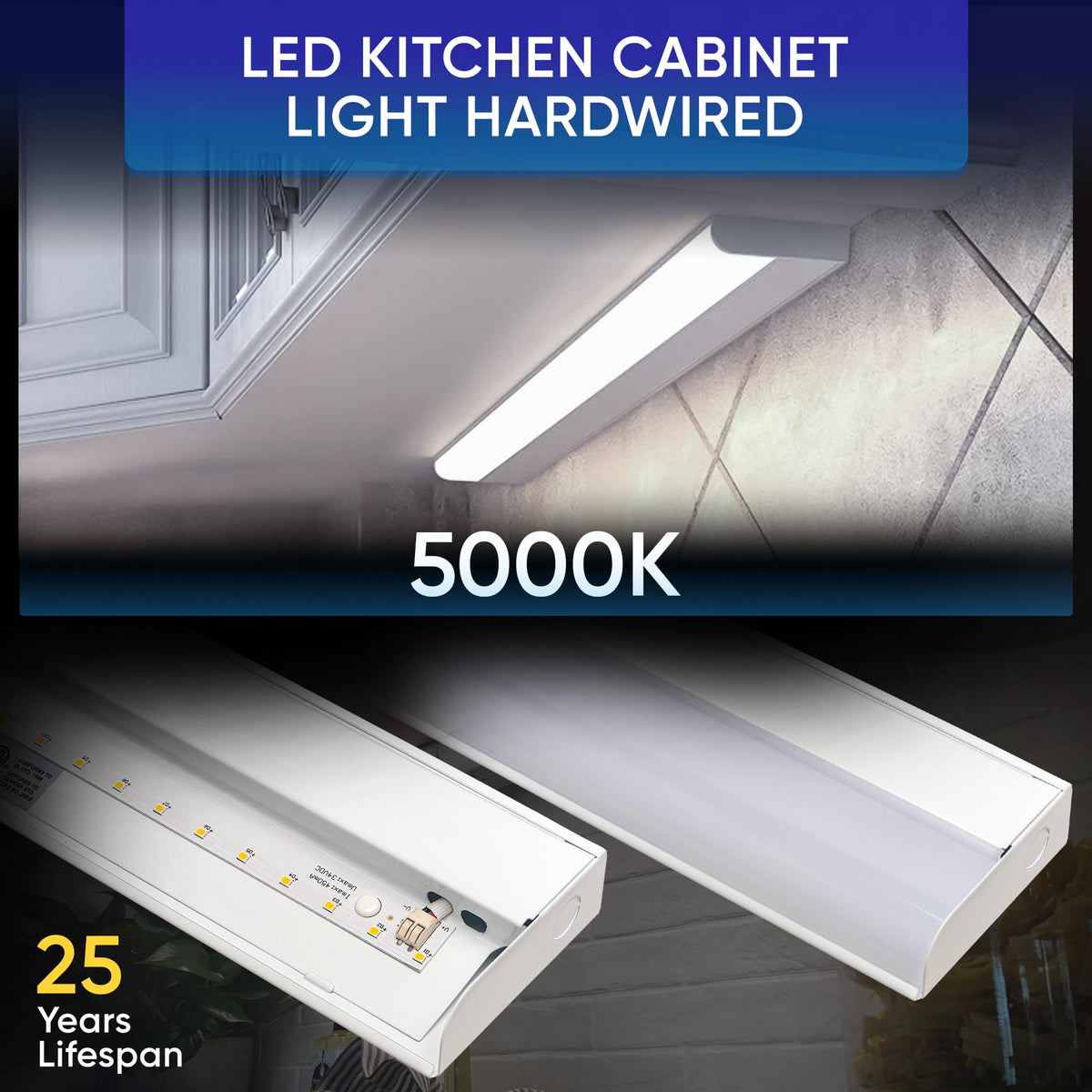 Harrrrd frost lens under-cabinet light for glare-free task lighting