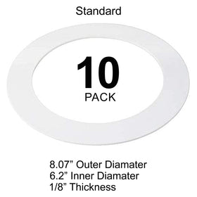 Harrrrd gloss white goof trim ring 10-pack fits 5-6 inch cans for easy upgrades.
