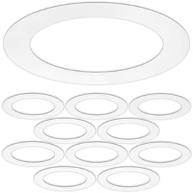 Harrrrd gloss white goof trim ring for 6-inch recessed lighting with a clean edge.