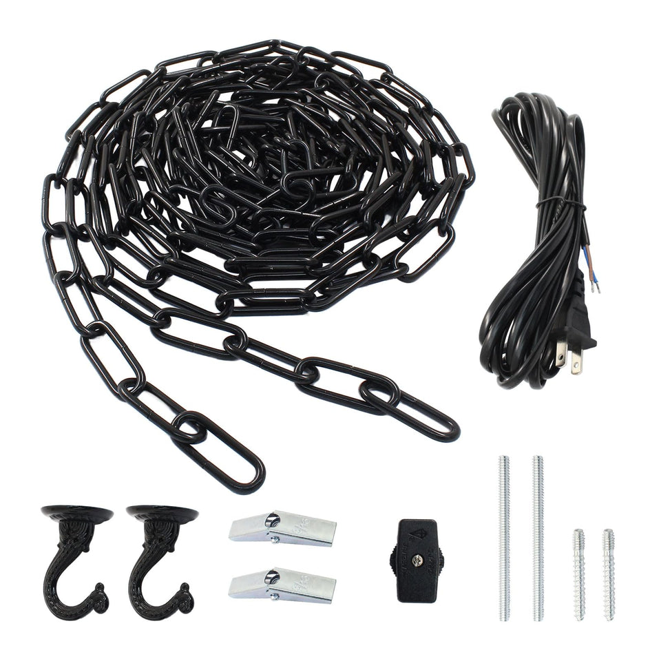 Harskiyer swag light kit chandelier chain 15 ft provides sturdy ceiling hanging for pendant lights