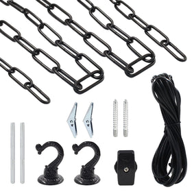 Harskiyer swag light kit light cord 15 ft enables flexible pendant placement