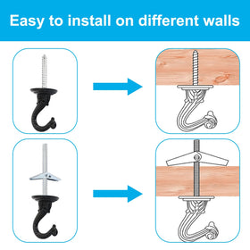 Harskiyer swag hooks support versatile ceiling mounting and decor hanging options