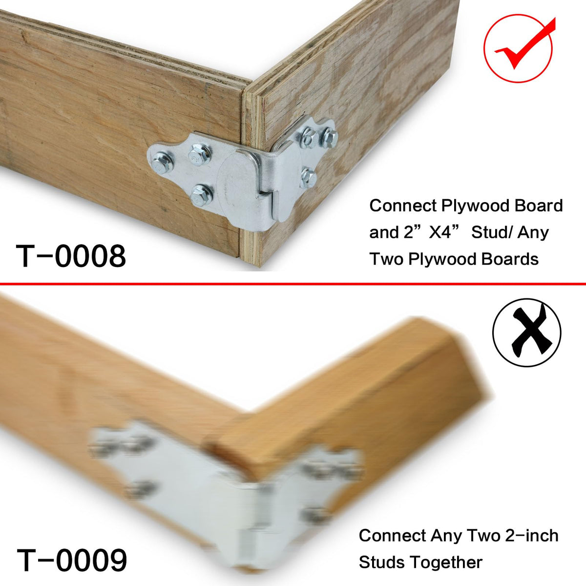 Harvards Chrome connector size four inches by two and a half inches with three 5/16 inch holes