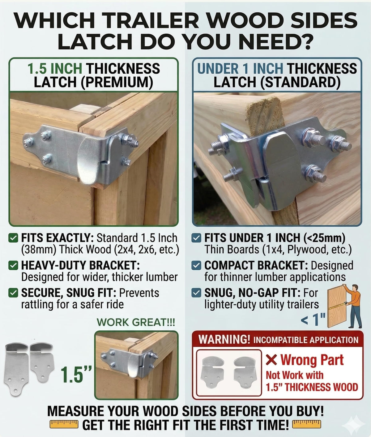 Harvards Chrome left wood panel bracket anchors side panels securely