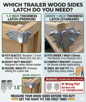 Harvards Chrome left wood panel bracket anchors side panels securely
