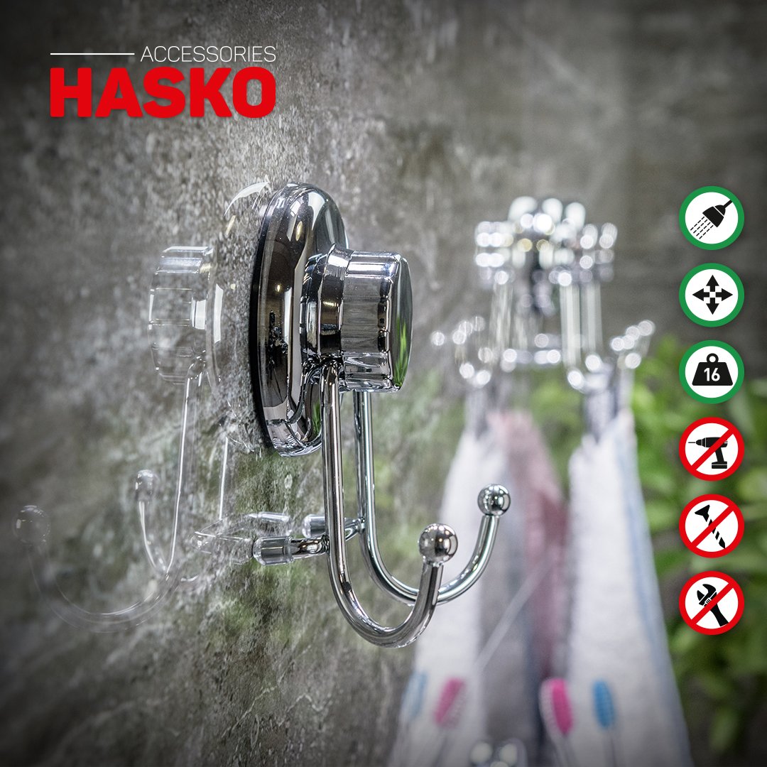 HASKO adhesive discs included to enhance grip on rough surfaces