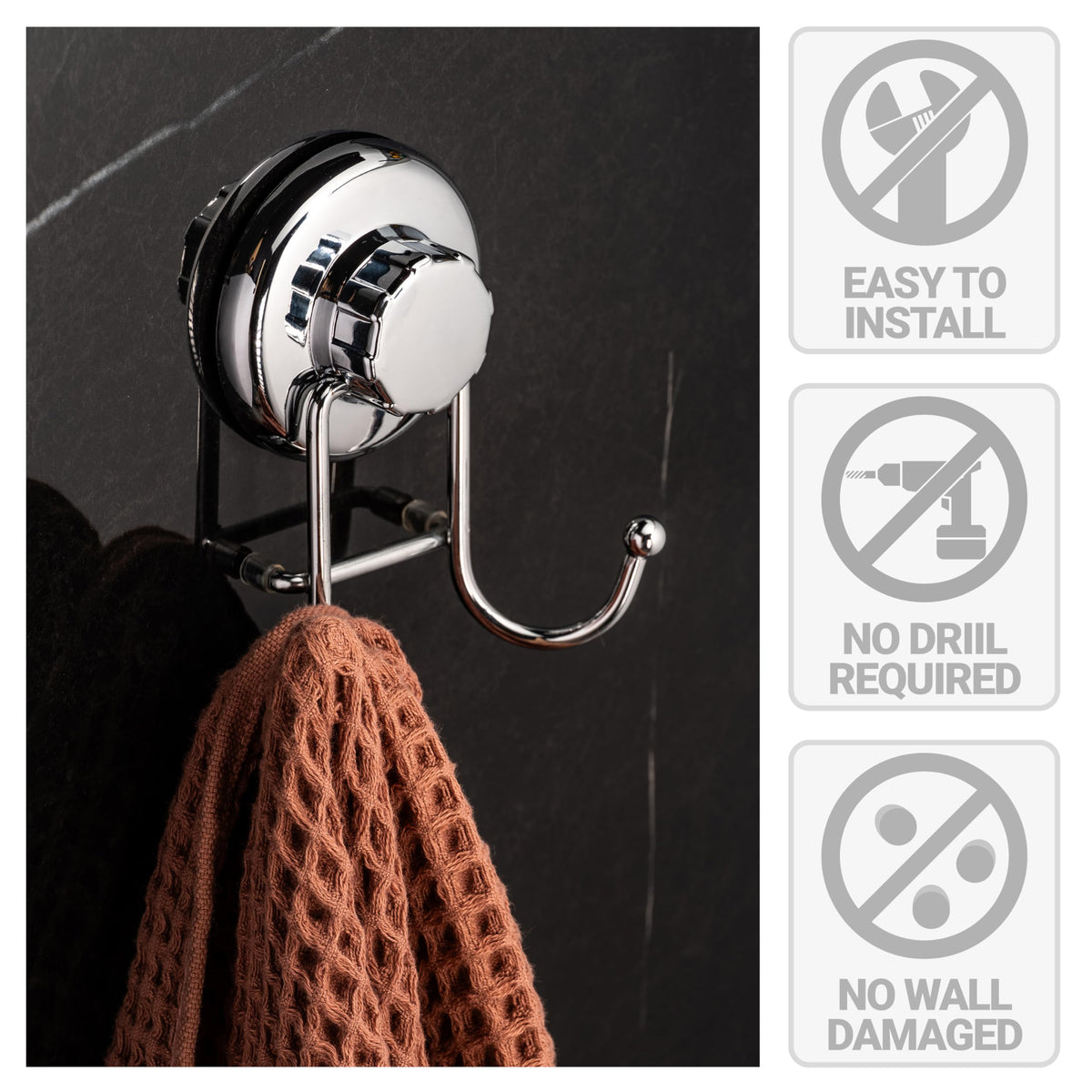 HASKO suction cup installation without tools on a smooth surface