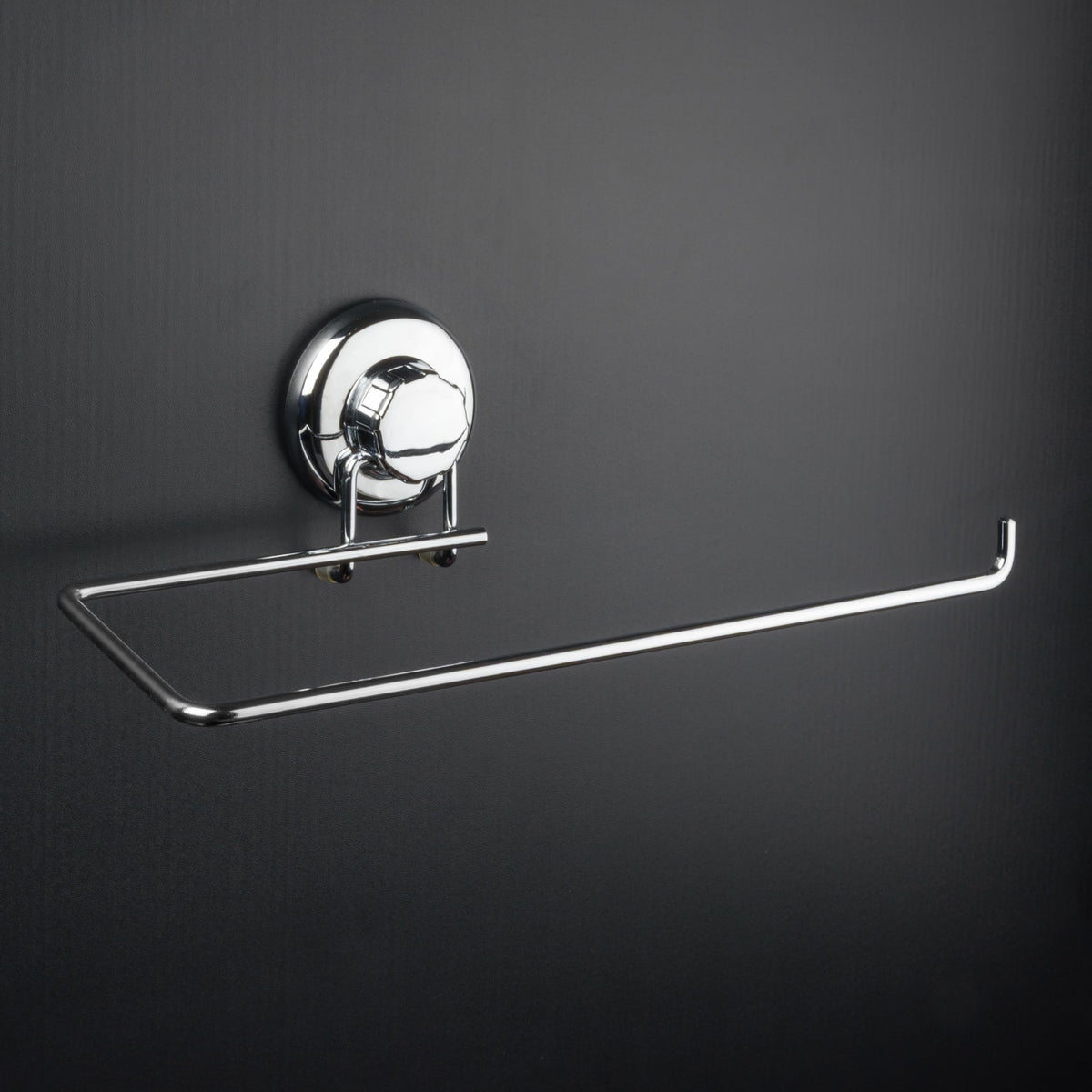 HASKO Accessories bathroom setup shows wall-mount option for towels near the sink