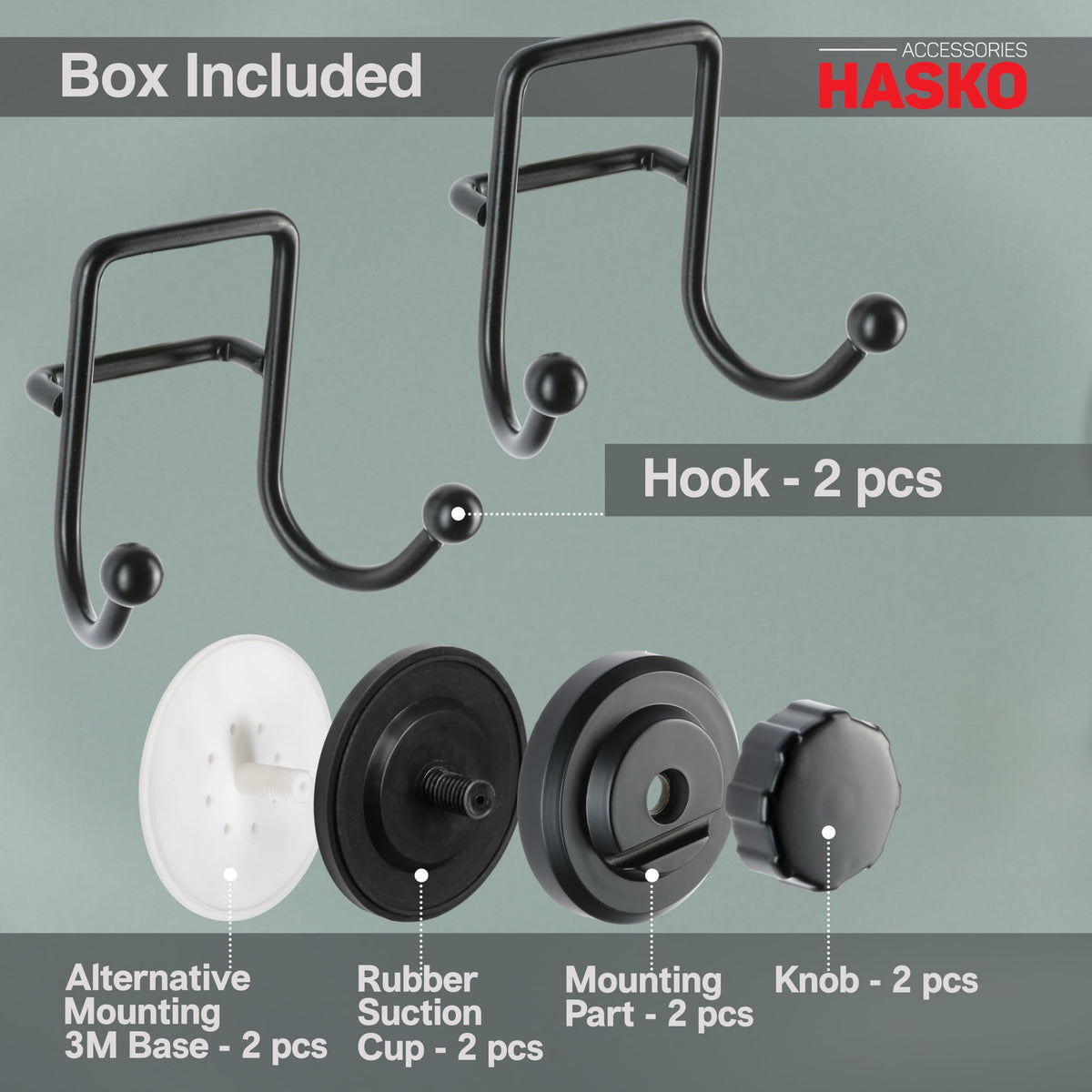 HASKO stylish black finish adds modern touch to shower decor.