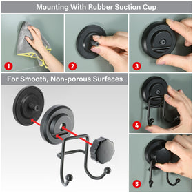 HASKO no-drill option attaches securely to tile or glass.