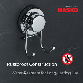 HASKO stainless steel bath hooks resist rust and stay tidy.