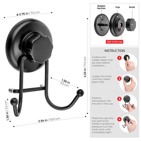 HASKO hook on glass demonstrates non-drill mounting for towels within reach.