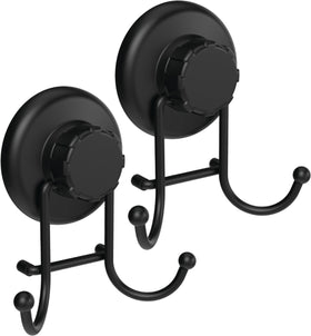 HASKO suction cup hook on tiled wall shows tool-free installation and strong hold.