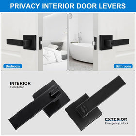 Hasmikit matte black door handle side view highlighting slim profile and grip.
