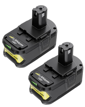 Hastia 18V 8.0Ah battery pack front view for Ryobi tools and extended runtime.