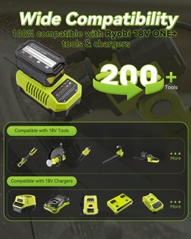 Hastia 8.0Ah battery side label highlighting capacity and safety features.
