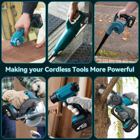 Hastia battery in use with Makita tools for extended sessions.