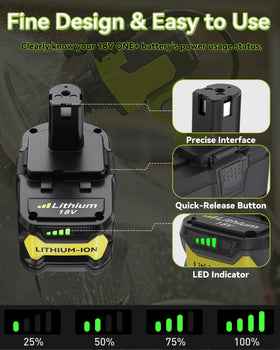 Hastia battery in use powering a cordless Ryobi tool during heavy tasks.