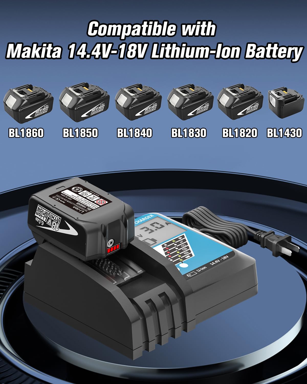 Hastia charger with LED indicators showing charging status