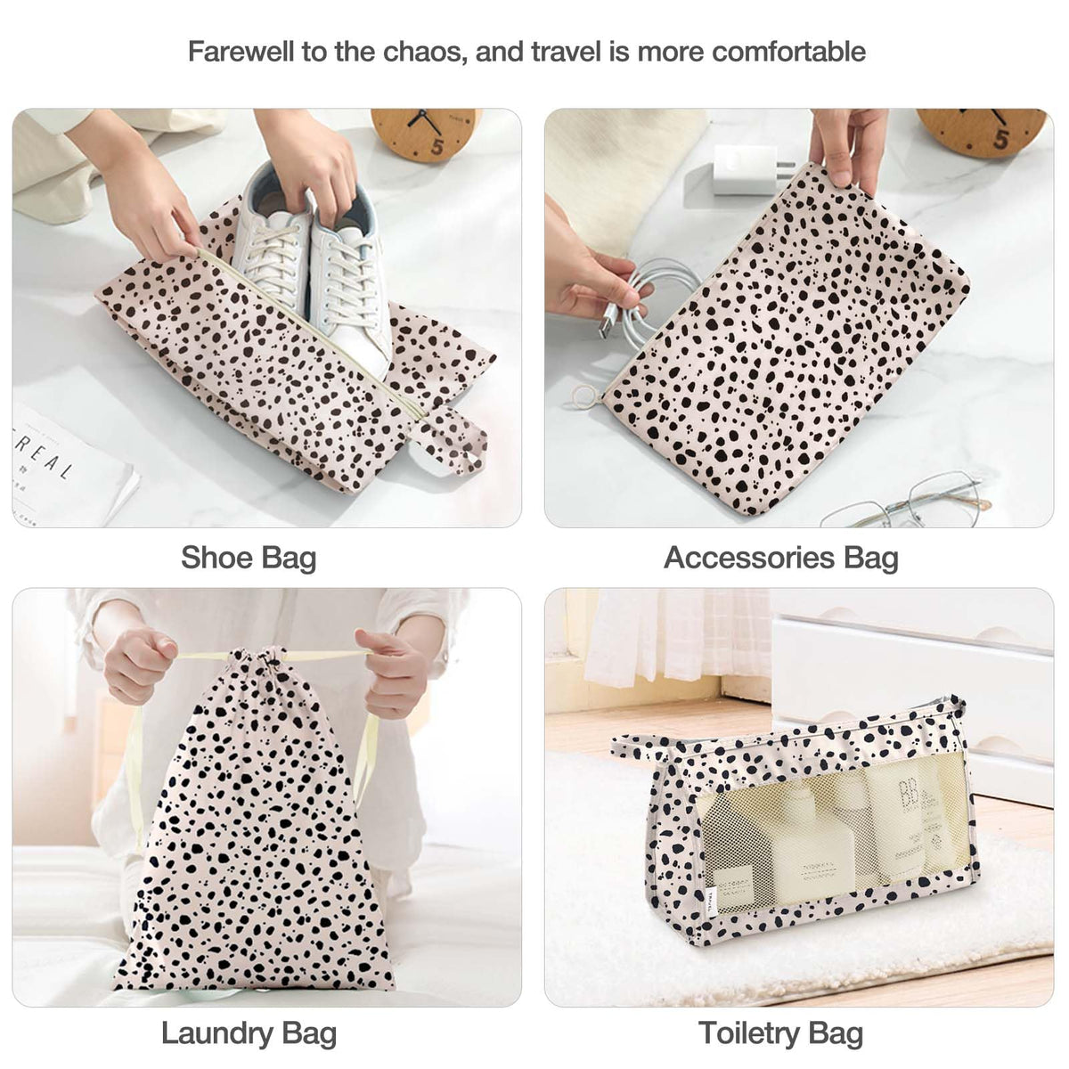 Hatisan Leopard packing cubes for clothing organize outfits efficiently.