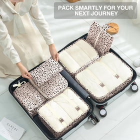 Hatisan Leopard packing cubes for electronics keep cables organized.