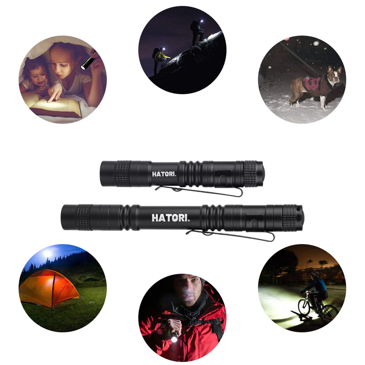 HATORI LED Mini Flashlight emergency-kit companion for car and home.