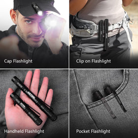 HATORI LED Mini Flashlight portable light for camping and hikes.