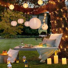 HAUSPROFI DIY-friendly lanterns serve as creative canvases for crafts.