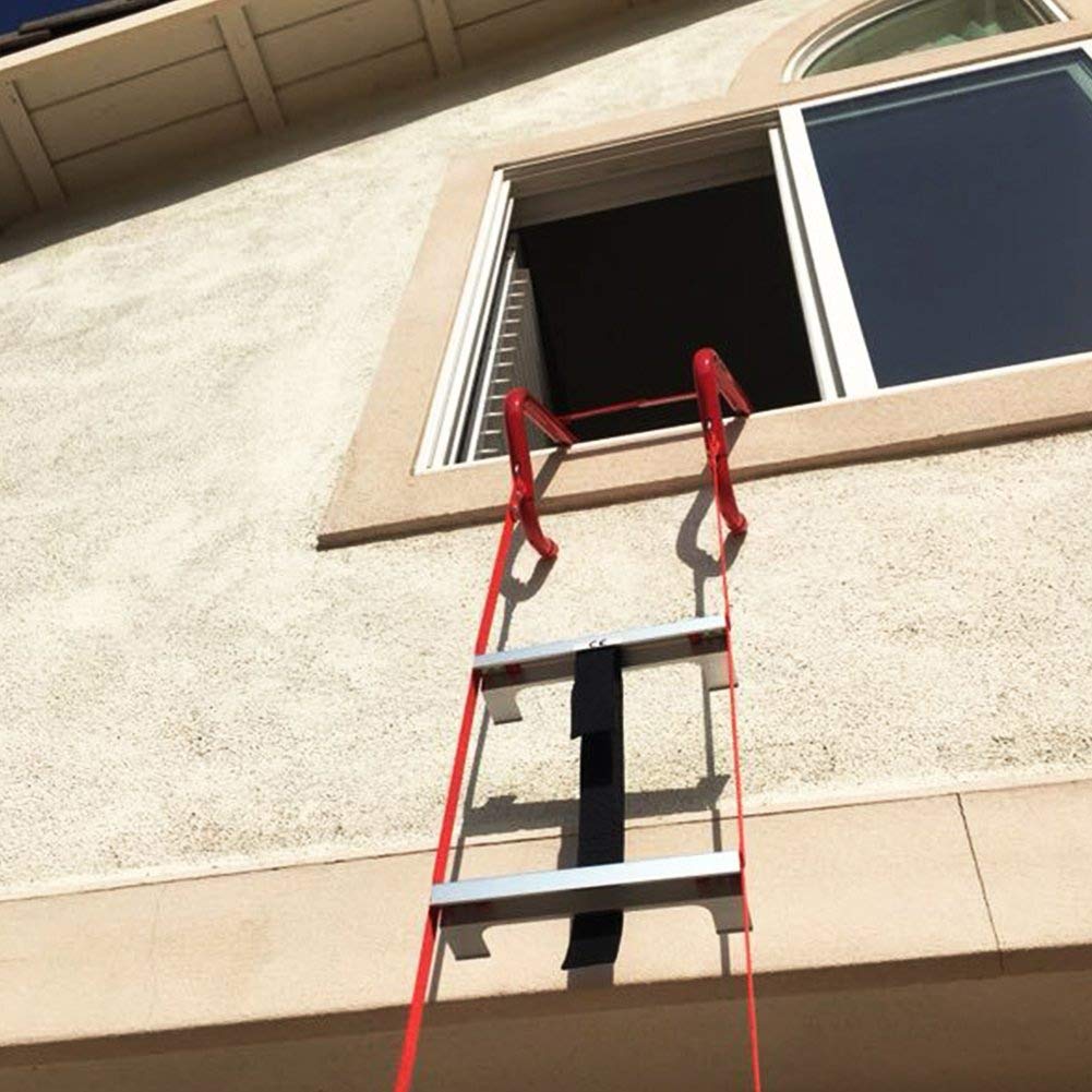 Hausse red canvas storage bag keeps the ladder neatly stowed under bed or near window.