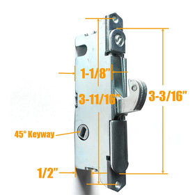 Hausun 45-degree mortise lock provides stable latching for multiple materials.