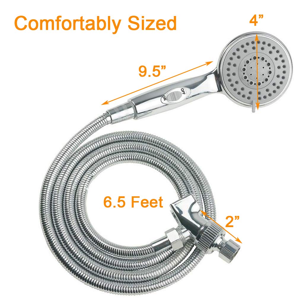 HauSun 6.5-foot hose offers flexible reach for pets, kids, and rinsing.