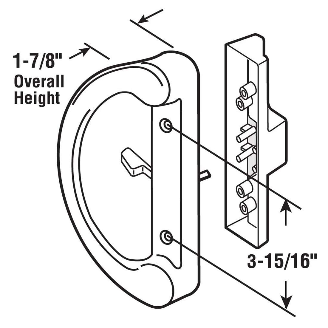 Hausun exterior pull shows secure non-keyed entry for convenient access.