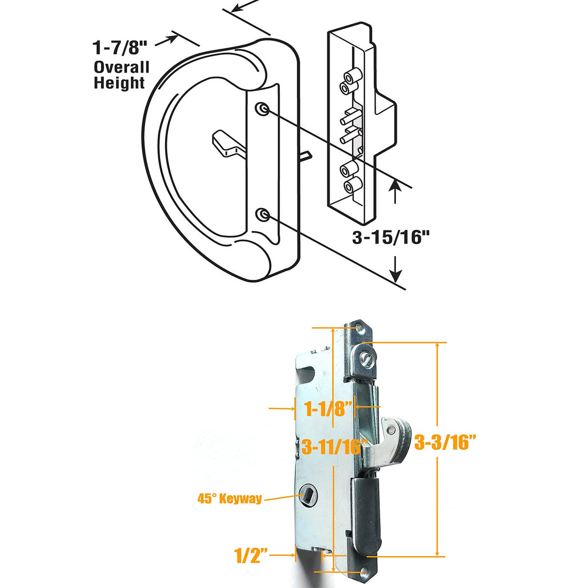 HauSun exterior pull with key cylinder adds external security