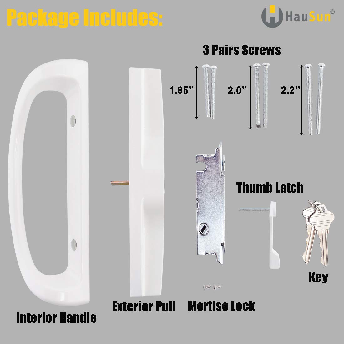 HauSun mortise lock ensures reliable latching for sliding doors
