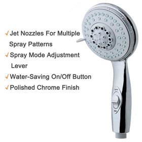 HauSun pause water-saving switch helps conserve water during hair washing.