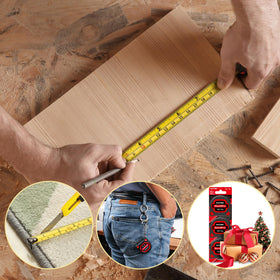 HAUTMEC compact tape measure fits pockets and is handy on site