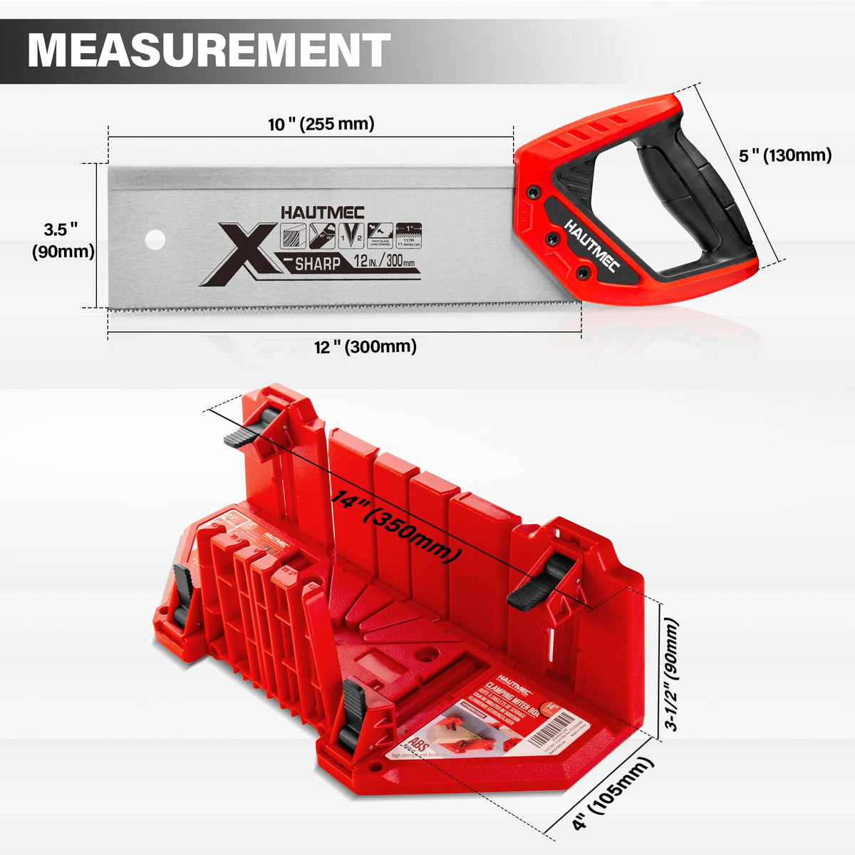 HAUTMEC ergonomic handle promotes comfortable use during long sessions
