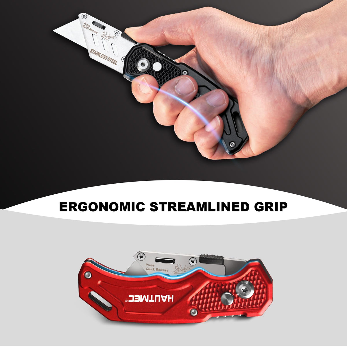 HAUTMEC blade-change feature enabling quick, tool-free blade swaps