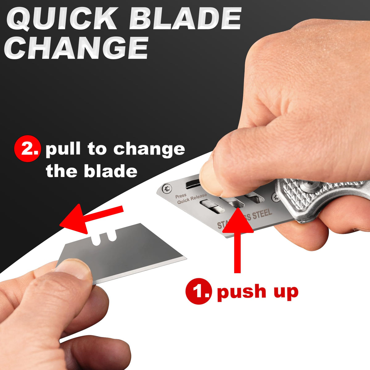 HAUTMEC lock-back safety design keeps blade secure during use