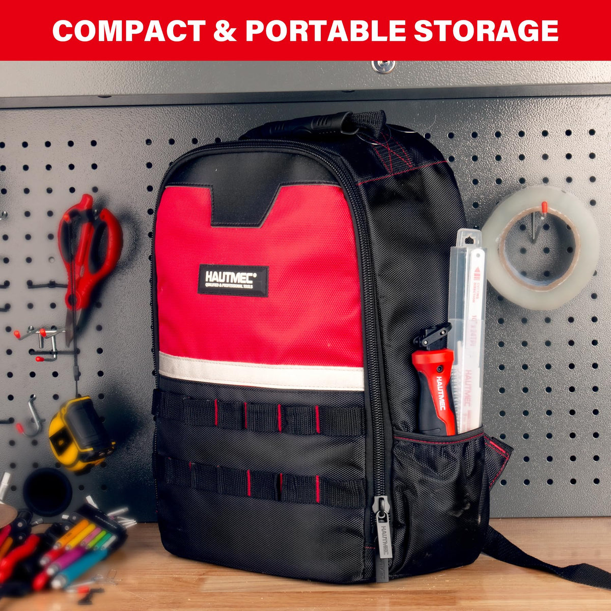 HAUTMEC 10-in-1 set handles wood, drywall, metal, and plastic.