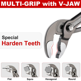 HAUTMEC water pump pliers CRV steel construction for durability