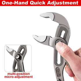 HAUTMEC water pump pliers self-locking design minimizes hand strain