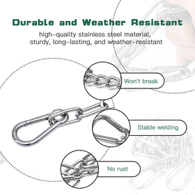 HAVANSIDY double-ended carabiners enable quick chain attachment.