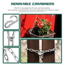 HAVANSIDY outdoor fence security setup on metal gates.