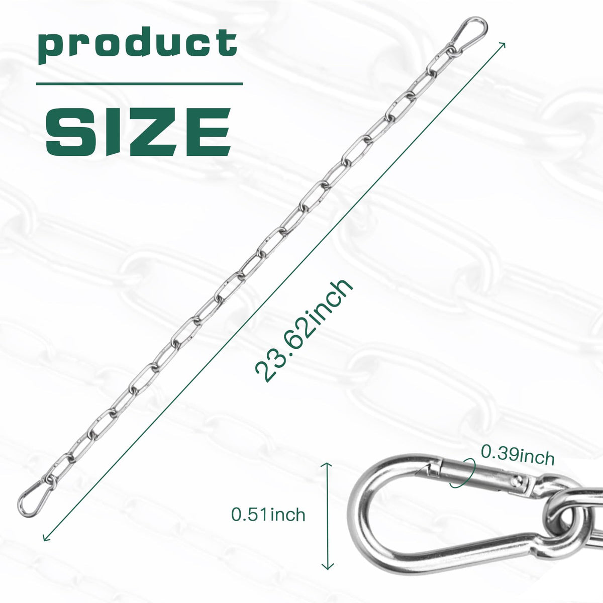 HAVANSIDY stainless-steel gate chain demonstrates rugged weather resistance.